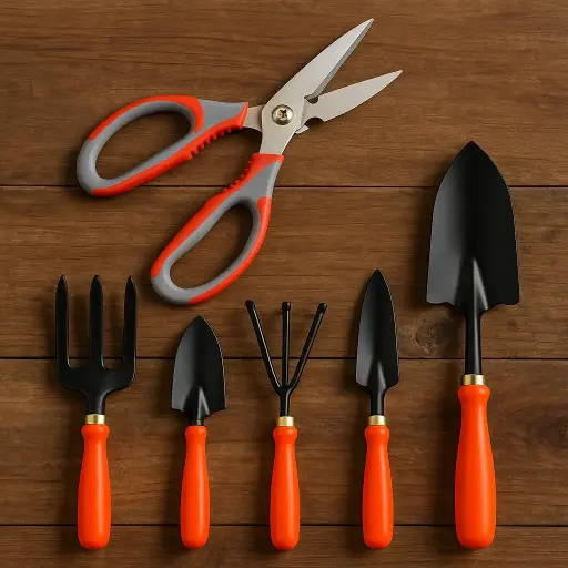 Combo 4- Gardening Scissor, Orange & Black Tool Kit